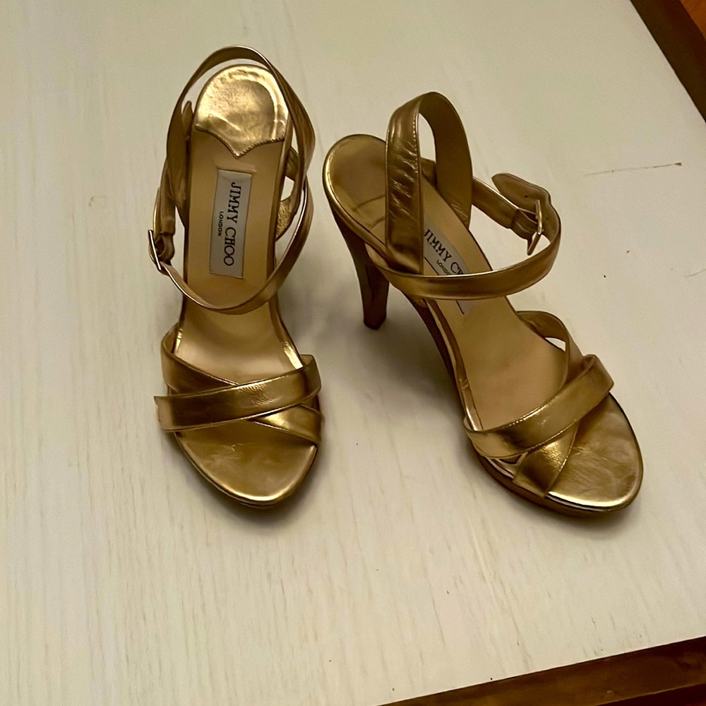 Gold dress up sandal Jimmy Choo